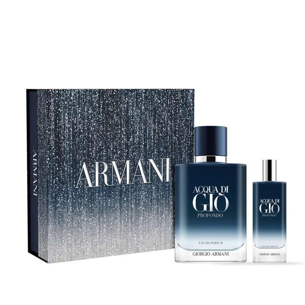 Giorgio Armani Acqua Di Gio Profondo Eau De Parfum 100ml & Travel Spray 15ml Gift Set