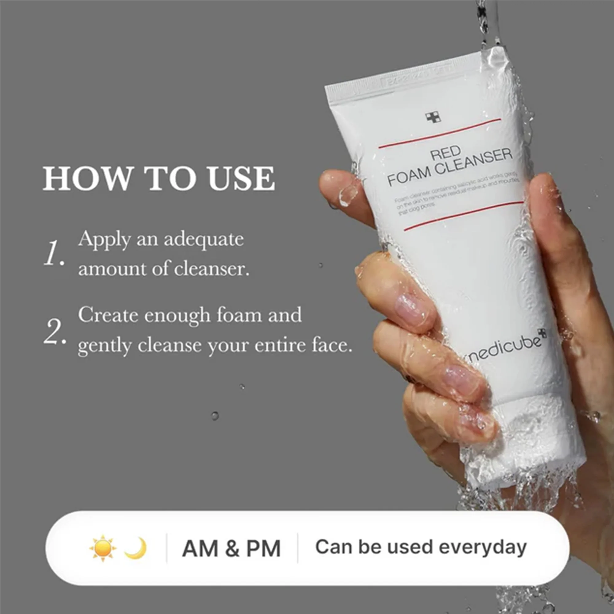 Medicube Red Foam Cleanser 120ml Tube - Image 5